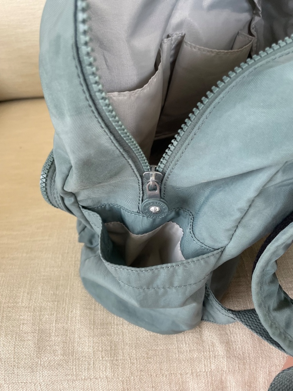 Kipling Fiona Teal Lightaloet Backpack Medium - Picture 12 of 16